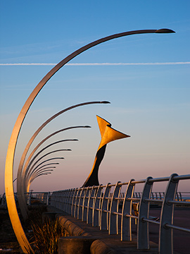 Early morning on Blackpool promenade